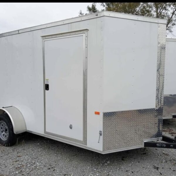 Fast Cargo 6×12 V-nose Enclosed Cargo Trailer With Ramp Door