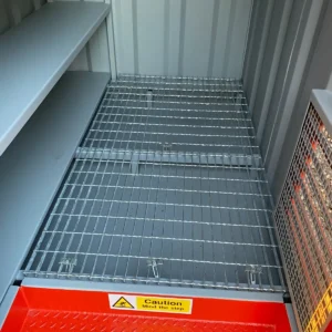 7ft x 5ft (2.2m x 1.6m) Secure Walk In Steel Chem store/Hazardous Material Store