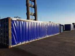 40' Storage Container With Tarpaulin Wall